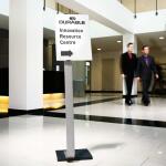 Durable Bodenständer INFO SIGN stand A3 aus Aluminium mit Infotafel