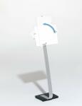 Durable Bodenständer CRYSTAL SIGN A3 si aus Aluminium mit Infotafel