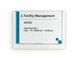 Durable Türschild 149x105,5mm ws CLICK SIGN transparente Front