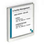 Durable Türschild 149x148,5mm ws CLICK SIGN transparente Front