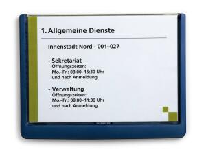 Durable Türschild A5 d.bl CLICK SIGN transparente Front