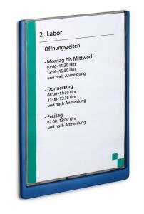 Durable Türschild A4 d.bl CLICK SIGN transparente Front