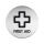 Durable Piktogramm FIRST AID 83mm si rund aus Aluminium