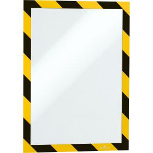 Durable Info-Rahmen A4 ge/sw 2St DURAFRAME® SECURITY selbstkl.