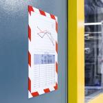 Durable Info-Rahmen A4 rt/ws 5St DURAFRAME® SECURITY magn.