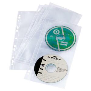 Durable CD Hülle A4 für 4 CDs tr 5St Ersatzhülle für Artikel 5279