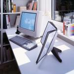 Durable Sichttafelsystem SHERPA soho Tischständer m 5 Tafeln A4 sw