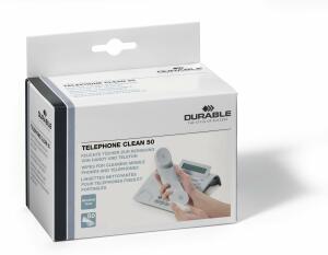 Durable Reinigungstuch f Telefon 50St 50 einzeln verpackte Tücher