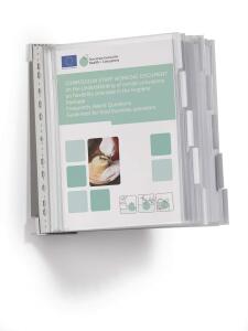 Durable Sichttafelsystem FUNCTION safe Wandhalter u 10 Zip-Tafeln A4