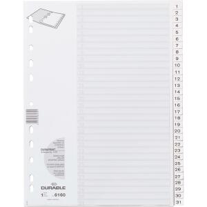 Durable Ordnerregister 1-31 für A4 ws geprägte Taben