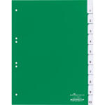 Durable Ordnerregister für A4 10tlg gn umschweißte Tabe