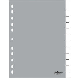 Durable Ordnerregister f A4 12tlg gr PP mit umschweißte Taben