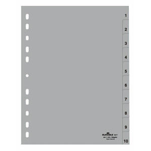 Durable Ordnerregister für A4 1-10 gr 10tlg geprägte Taben