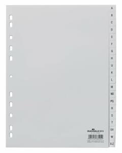 Durable Register A-Z A4 volldeckend gr PP Universallochung 20-tlg.