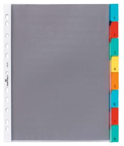 Durable Register Hüllenregister tr 8tlg farbige Grifftabe