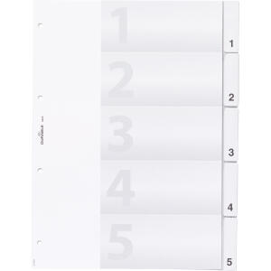 Durable Ordnerregister f A4 5tlg tr mit umschweißte Taben