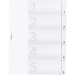Durable Ordnerregister f A4 5tlg tr mit umschweißte Taben