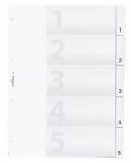 Durable Ordnerregister f A4 5tlg tr mit umschweißte Taben