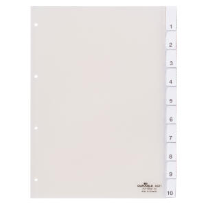 Durable Ordnerregister für A4 0-10 tr 10tlg umschweißte Taben
