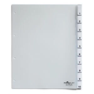Durable Ordnerregister f A4 0-10 tr umschweißt 10tlg Überbreite