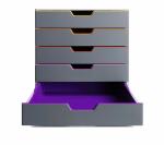 Durable Schubladenbox 292x280x356mm 5 farbige Schubladen