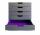 Durable Schubladenbox 292x280x356mm 5 farbige Schubladen