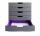 Durable Schubladenbox 292x280x356mm 5 farbige Schubladen