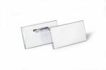 Durable Namensschild 40x75mm tr 100St mit Plattennadel