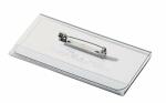 Durable Namensschild 40x75mm tr 100St mit Plattennadel