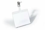 Durable Namensschild 60x90mm tr 25St mit Clip Querformat