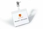 Durable Namensschild 60x90mm tr 25St mit Clip Querformat