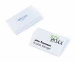Durable Namensschild 54x90mm tr 50St mit Wellennadel