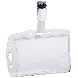 Durable Namensschild 54x85mm 25St tr Hartbox mit Clip