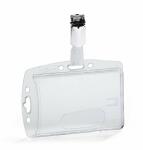Durable Namensschild 54x85mm 25St tr Hartbox mit Clip