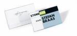 Durable Namensschild 40x75mm tr 100St mit Wellennadel