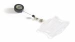 Durable Namensschild 54x85mm tr 10St mit  Ausweishalter
