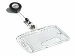 Durable Namensschild 54x85mm tr 10St Hartbox mit...
