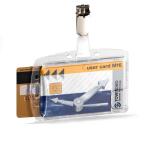 Durable Namensschild 54x85mm tr 25St Doppelbox mit Clip