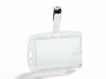 Durable Namensschild 54x85mm tr 25St Doppelbox mit Clip