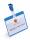Durable Namensschild 60x90mm bl 25St Querformat mit Clip vorn offen