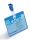 Durable Namensschild 60x90mm bl 25St Querformat mit Clip vorn offen