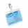 Durable Namensschild 60x90mm tr 25St Querformat mit Clip vorn offen
