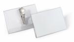 Durable Namensschild 54x90mm tr 25St mit Krokoklemme