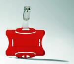 Durable Namensschild 54x85mm rt 25St mit Clip f Betriebsausweise