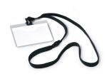 Durable Namensschild 60x90mm sw 10St mit Textilband schwarz