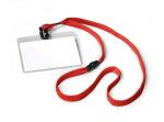 Durable Namensschild 60x90mm rt 10St mit Textilband rot