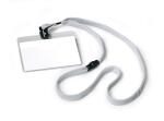 Durable Namensschild 60x90mm gr 10St mit Textilband grau