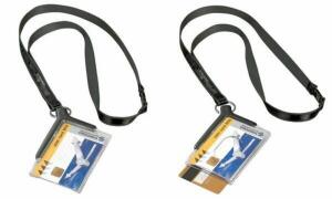 Durable Doppelbox mit Textilband d.gr 10St für Betriebsausweise