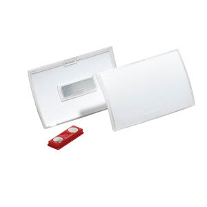 Durable Namensschild 40x75mm Magnet 70% recycled PP CLICK FOLD