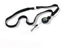 Durable Textilband m Ausweishalter sw Band in 10mm Breite